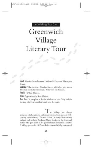 Greenwich Village Literary Tour
