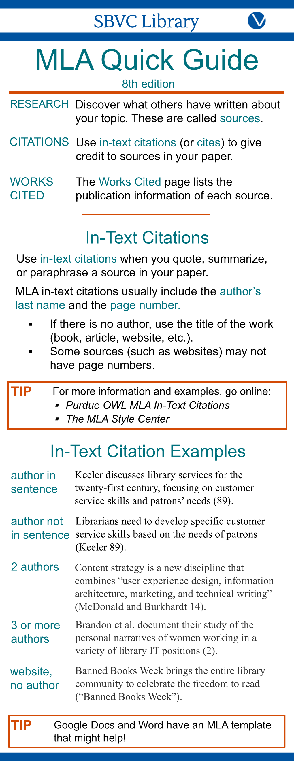 MLA Quick Guide 8Th Edition RESEARCH Discover What Others Have Written About Your Topic