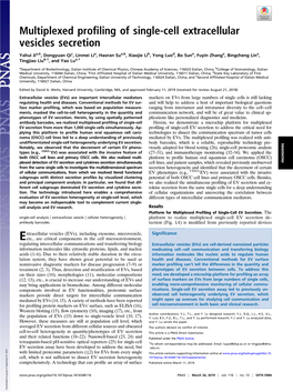 Multiplexed Profiling of Single-Cell Extracellular Vesicles Secretion