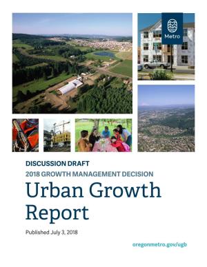 Urban Growth Report Published July 3, 2018