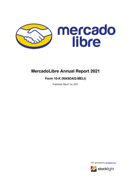Mercadolibre Annual Report 2021