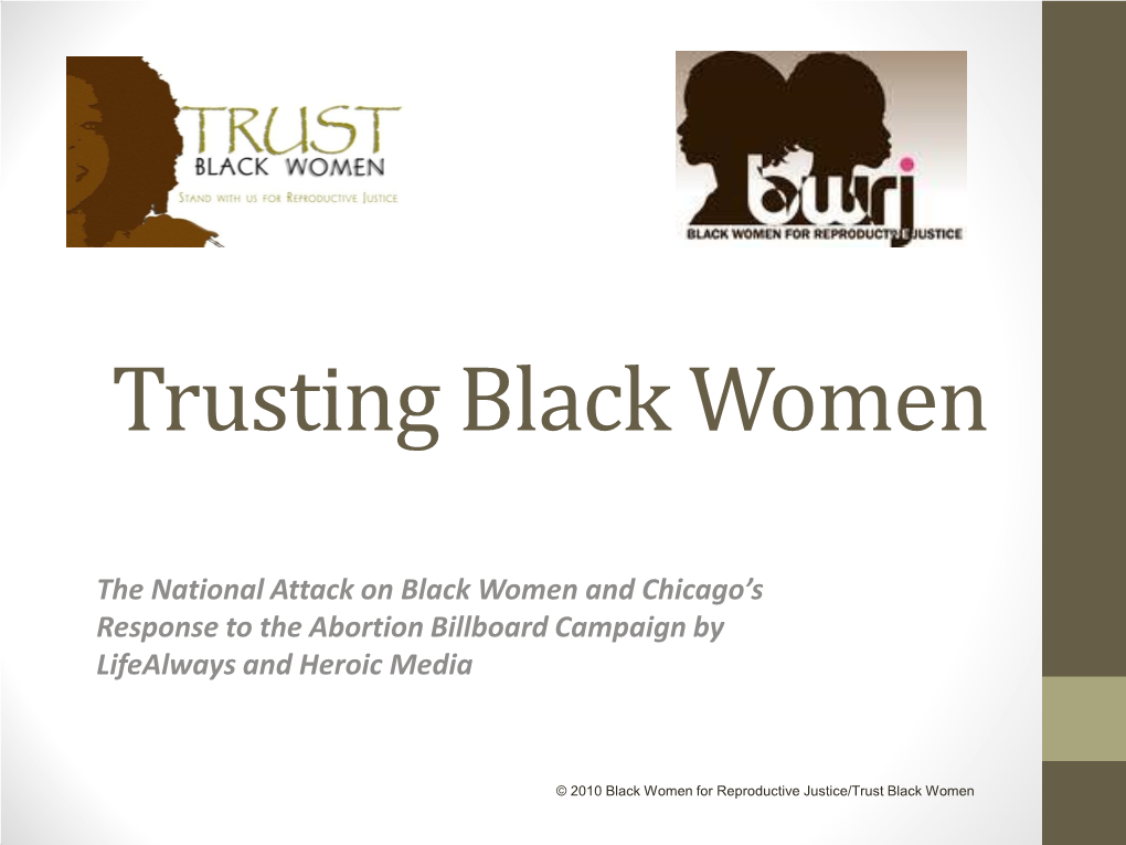 Trusting Black Women