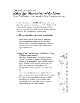 Naked-Eye Observations of the Moon (See Also Take-Home Exp
