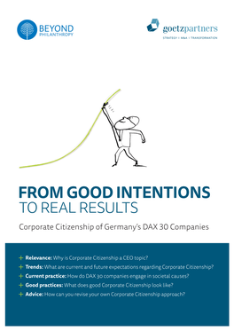 From Good Intentions to Real Results – Corporate Citizenship of Germany's DAX 30 Companies