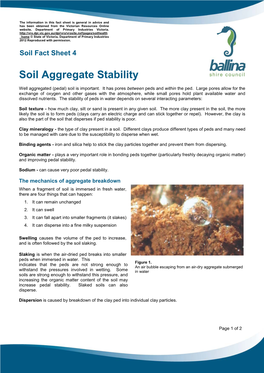 Soil Aggregate Stability