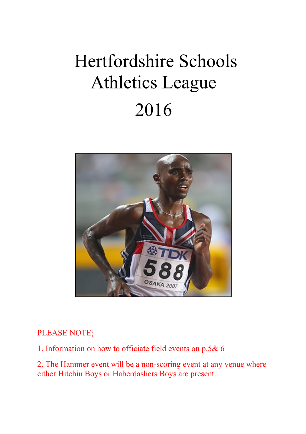 Hertfordshire Schools Athletics League