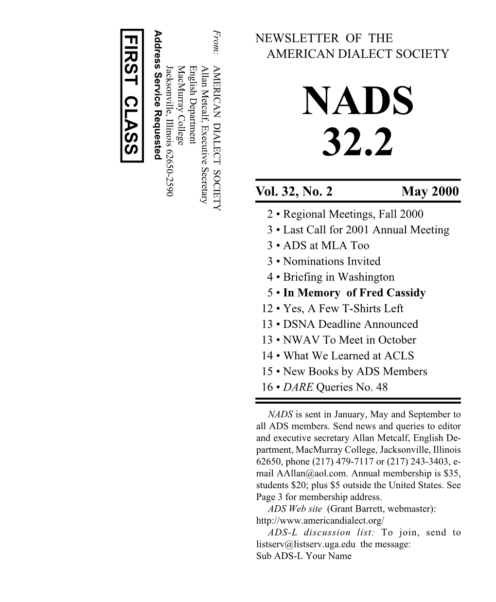 NADS 30.2 May 98