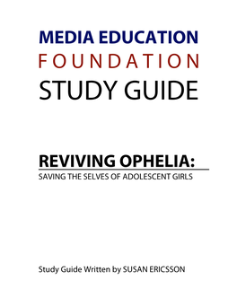 Reviving Ophelia: Saving the Selves of Adolescent Girls