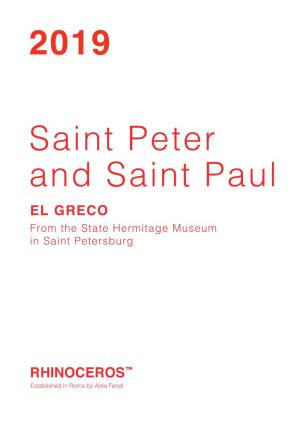 Saint Peter and Saint Paul EL GRECO from the State Hermitage Museum in Saint Petersburg Rome 15 December 2019 - 5 March 2020