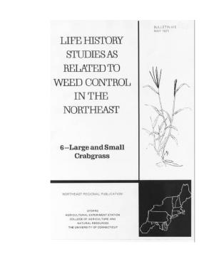 Large and Small Crabgrass Life History Related to Weed Control