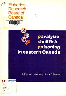 Paralytic Shellfish Poisoning in Eastern Canada