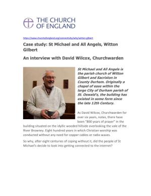Witton Gilbert an Interview with David Wilcox, Churchwarden