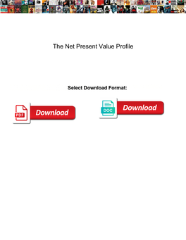 The Net Present Value Profile