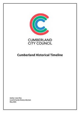 Cumberland Historical Timeline
