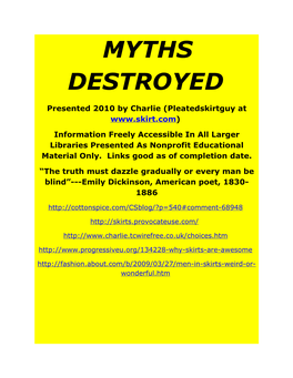 Myths Destroyed