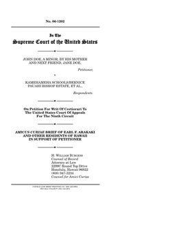 Amicus Brief of Arakaki and Other Hawaii Residents