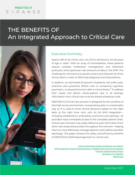 An Integrated Approach to Critical Care