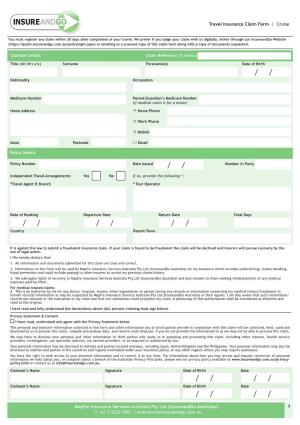 Travel Insurance Claim Form | Cruise Mapfre Insurance Services