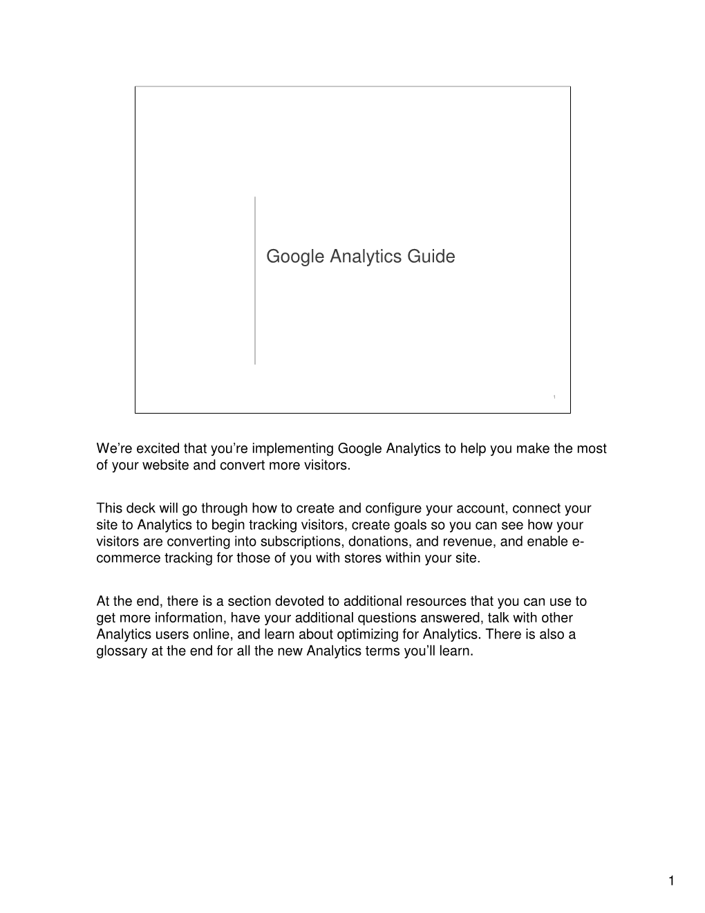 Google Analytics Guide