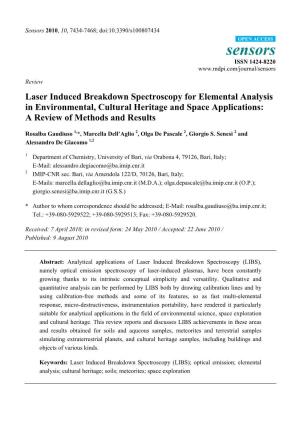 Laser Induced Breakdown Spectroscopy for Elemental Analysis in Environmental, Cultural Heritage and Space Applications: a Review of Methods and Results