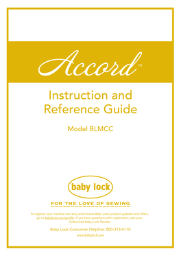 Accord (BLMCC) Instruction and Reference Guide