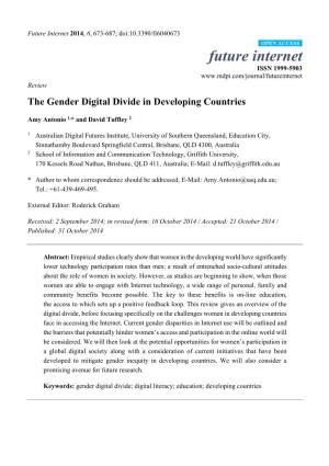 The Gender Digital Divide in Developing Countries