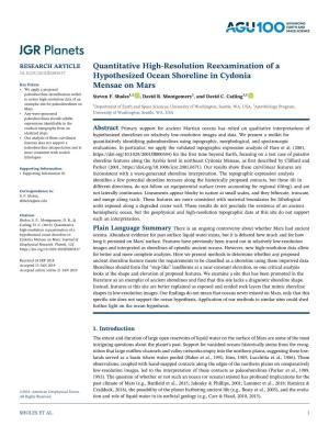 Quantitative High-Resolution Reexamination of a Hypothesized