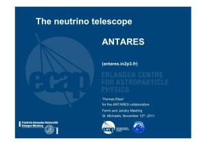 The Neutrino Telescope ANTARES