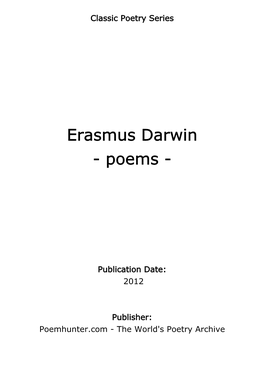 Erasmus Darwin - Poems