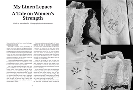 My Linen Legacy a Tale on Women's Strength