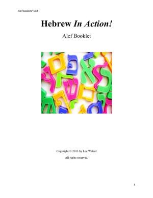 Hebrew in Action! Alef Booklet