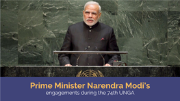 Prime Minister Narendra Modi's Engagements During the 74Th UNGA 23 September 2019