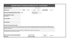 ESTMA Identification Number E798884 Amended Report