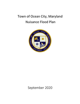 Town of Ocean City, Maryland Nuisance Flood Plan September