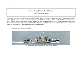 Indian Navy Inshore Patrol Vessels