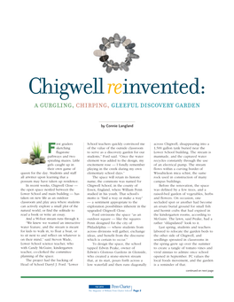 Chigwell Reinvented: a Gurgling, Chirping, Gleeful Discovery Garden