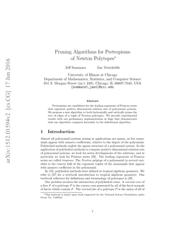 Pruning Algorithms for Pretropisms of Newton Polytopes