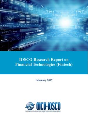 FR02/2017 IOSCO Research Report on Financial Technologies (Fintech)