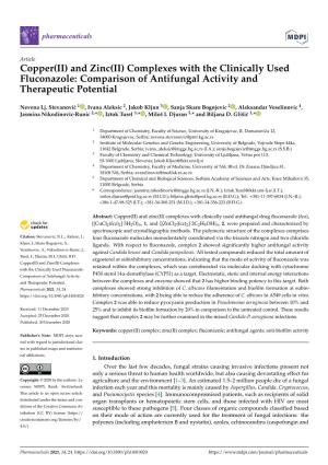 Copper(II) and Zinc(II) Complexes with the Clinically Used Fluconazole: Comparison of Antifungal Activity and Therapeutic Potential