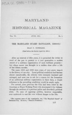 Maryland Historical Magazine, 1911, Volume 6, Issue No. 2