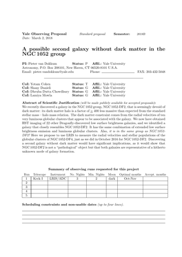 A Possible Second Galaxy Without Dark Matter in the NGC 1052 Group