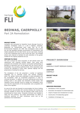 BEDWAS, CAERPHILLY Part 2A Remediation