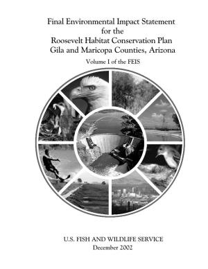 Final Environmental Impact Statement for the Roosevelt Habitat Conservation Plan Gila and Maricopa Counties, Arizona Volume I of the FEIS