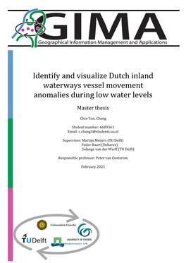 Identify and Visualize Dutch Inland Waterways Vessel Movement Anomalies During Low Water Levels