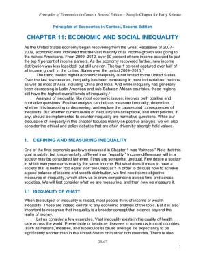 Chapter 11: Economic and Social Inequality