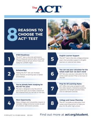 8 Reasons to Choose the ACT Test