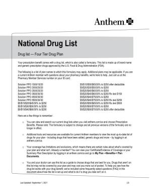 National Drug List