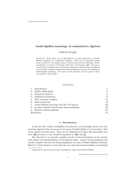 André-Quillen Homology of Commutative Algebras