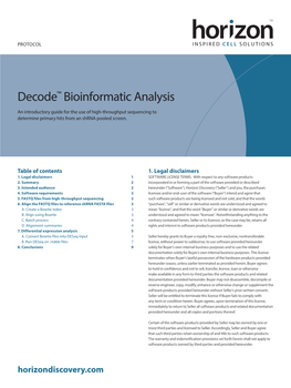 Decode™ Bioinformatic Analysis