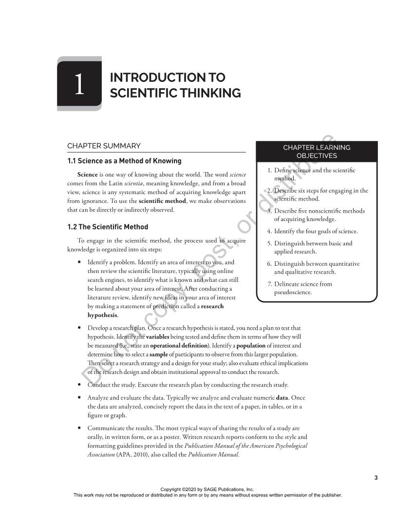 Chapter 1. Introduction to Scientific Thinking